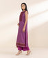 Unstitched Women's Embroidered Lawn Pink 3 Piece Suit